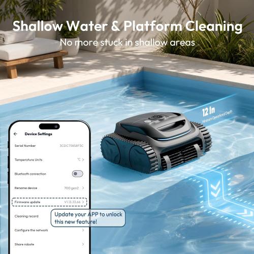 (2026 New) Bubot 700 Gen2 Pool Vacuum for Inground Pools, Cordless Robotic Pool Cleaner with 210 Min Runtime, Strong Suction, Wall & Waterline Cleaning, App Control & Smart Navigation, Deep Gray