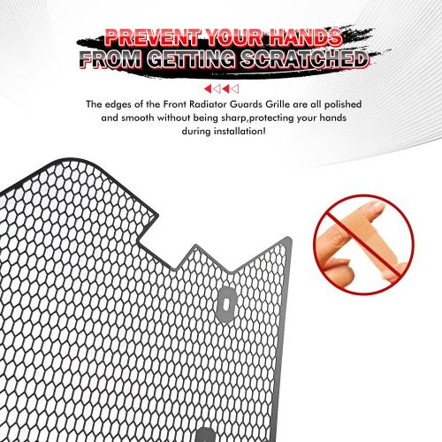 3Pcs Black Upgraded Front Radiator Guards Grille,Aluminum Body Bumper OEM Style Front Outer Grill Guard Protection Screens Grille Vents Insert Mesh Set for Corvette C8 Z06 2023 /E-Ray 2024