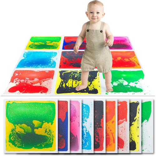 Art3d Liquid Fusion Activity Play Centers for Children, Toddler, Teens, 12 X 12 Pack of 9 Tiles