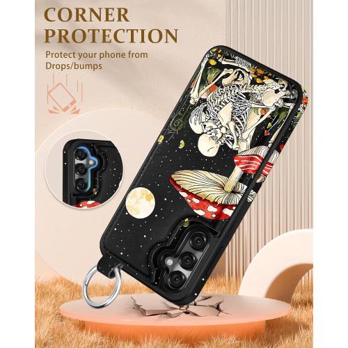 Shorogyt for Samsung Galaxy S25 Plus Wallet Case - Cute Fashion Mogu Skull Design with Card Holder Kickstand for Magnetic Clasp Back Flip Folio Leather Phone Cases for Wome Girls Men