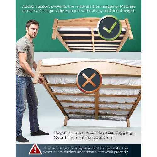 Premium 10mm Bunkie Board Queen Size (60x80'') – Slim Mattress Support – Quiet, and Moisture-Resistant Bed Board for Platform Bed Frames and Box Springs