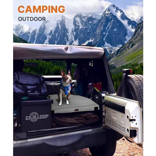 3 Inch Memory Foam Camping Mattress, Dual Layer Thick Sleeping Camp Pad for Car Tent Cot, Roll-Up Portable Glamping Floor Bed for Guests Sleepover