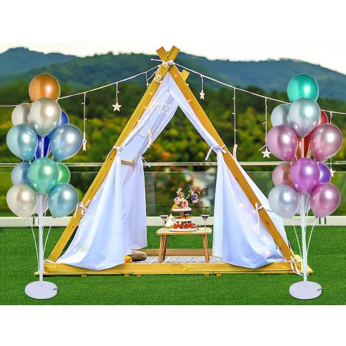2 Sets of Balloon Stand Kit - 62in Balloon Stands with Base, Balloon Sticks, Decorations for Party Birthday Wedding Baby Shower Gender Reveal Graduation