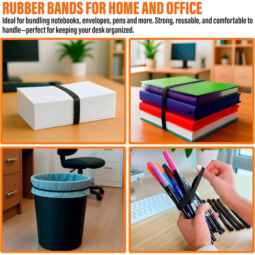 Large Black Rubber Bands Heavy Duty – Thick Wide Strong Extra Large Giant Elastic Bands Extra Wide Big Size XL Rubberbands Heavy Rubber Bands Strong Thick Wide Elastic Band Big Rubberband Heavy (10 Pieces)