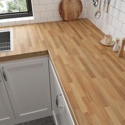 VaryPaper 32''x118'' Butcher Block Wood Contact Paper Peel and Stick Wallpaper Wood Grain Wallpaper for Kitchen Waterproof Removable Self Adhesive Wood Vinyl Wrap for Countertops Cabinets Furniture