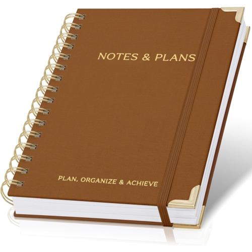 ZICOTO Aesthetic Daily Planner And Notebook With Hourly Schedule - Aesthetic Spiral To do List Notepad For Work/Home to Organize Tasks And Appointments - Stylish School/Office Supplies Book For Women