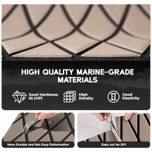 FOCEAN Boat Flooring EVA Foam Boat Decking Self-Adhesive Marine Mat for Motorboats Jon Boats Kayak Bass Boat Garden Floor