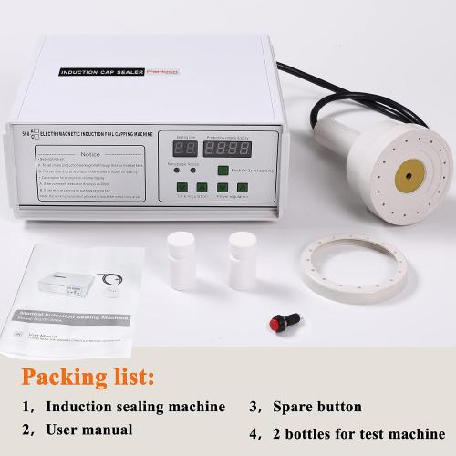 Bottle Cap Sealer, Induction Heat Sealer For Plastic, Glass Bottles 20-100mm 110v