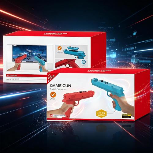 GAMSURFING Shooting Game Gun for Switch/Switch OLED Controller[2 Pack],Game Gun Hand Grip Motion Controller Shooting Games,for Nintendo Switch Shooter Hunting Games（No Motion Sensor）