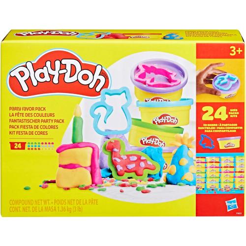 Play-Doh Party Favor Pack, Bulk 24 Pack of Modeling Compound with Cutters, Classroom Supplies for Arts & Crafts, Back to School Gifts & Prize Toys for Kids, Ages 3  (Amazon Exclusive)