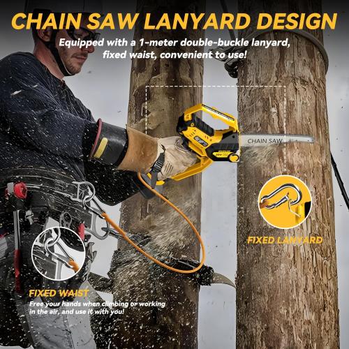 Mini Chainsaw for Dewalt 20V Max Battery, 8-Inch and 6-Inch 2-IN-1 Cordless Electric Chain saw with Brushless Motor and Auto-Oiler, 800W Hand Mini Chainsaw for Tree Pruning Wood Cutting(No Battery)