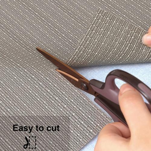 Myir JUN Placemats Set of 6, Vinyl Woven Placemats Place Mats Indoor Washable Table Mats Non-Slip Place mats for Dining Table (Golden Silver, Set of 6)