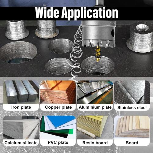 SALI 3-3/4(95mm) TCT Hole Saw Kit Tungsten Carbide Tipped Hole Saw Drill Bit with Titanium-Plated Pilot Drill bit for Metal, Stainless Steel, Iron, Wood, Plastic