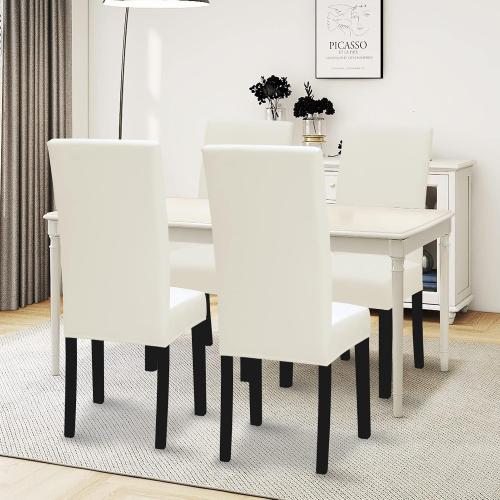 Easy-Going Stretch Dining Room Chair Slipcovers  Ivory | Wasbable Parsons Dining Chair Covers for Dining Room, Ceremony, Banquet