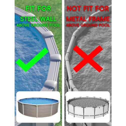 POOLHACKER Solar Pool Lights Only for Steel Wall Above Ground Pool【Original】, 10-Color 4-Mode LED Pool Lights, Underwater Swimming Pool Lighting with Timer Off, Remote, 1 Pack