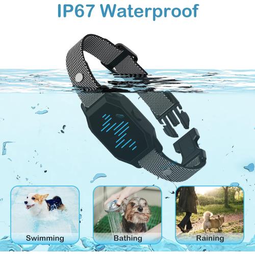 Dog Training Collar, Dog Shock Collar with Remote Control, 2500FT and 4 Training Modes Beep, Vibration, Electric Shock, IP67 Waterproof Rechargeable E-Collar for All Breed