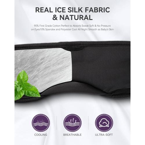 MUSICOZY Sleep Headphones Bluetooth 5.4 Headband Headphones Super Soft & Breathable, Wireless Sleeping Eye Mask Earbuds Earphones for Side Sleepers Mom Women Cool Tech Gadgets Gifts