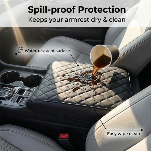 Center Console Cover for 2023 2024 2025 Honda Pilot, 2024 2025 Honda Ridgeline, 2024 2025 2026 Honda Passport Customized Armrest Cover Leather Interior Accessories