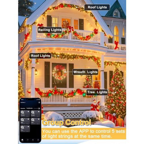Smart Color Changing Valentines Day Lights with Remote & App Control, 66FT 200LED RGB Light with Timer, Music Sync Multiple Modes Twinkle Christmas Light Waterproof Indoor Outdoor Valentines Day Decor