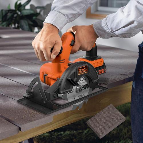 BLACK DECKER 20V MAX POWERCONNECT 5-1/2 in. Cordless Circular Saw with Battery and Charger (BDCCS20C)