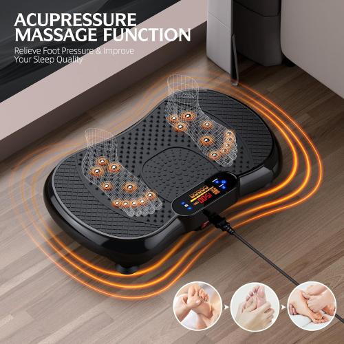 Vibration Plate Exercise Machine, PBYRD Lymphatic Drainage Machine for Weight Loss, Full Body Workout Vibrate Fitness Platform, Helps Toning Shaping Wellness Home Gyms Workout - Max User Weight 330lbs