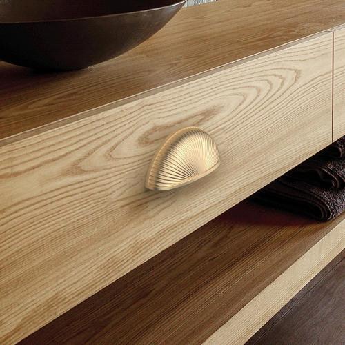 Asidrama 10 Pack 3 Inch(76mm) Brushed Brass Kitchen Cabinet Handles, Bin Cup Cabinet Pulls Gold Kitchen Cabinet Hardware for Cupboard Drawer Pulls