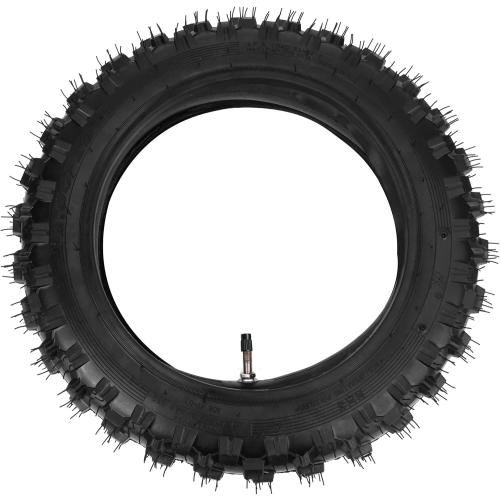 2.5-10 Off-Road Tire and Inner Tube Set - Dirt Bike Tire with 10-Inch Rim and 2.5/2.75-10 Dirt Bike Inner Tube Replacement Compatible with Honda CRF50/XR50, Suzuki DRZ70/JR50, and Yamaha PW50