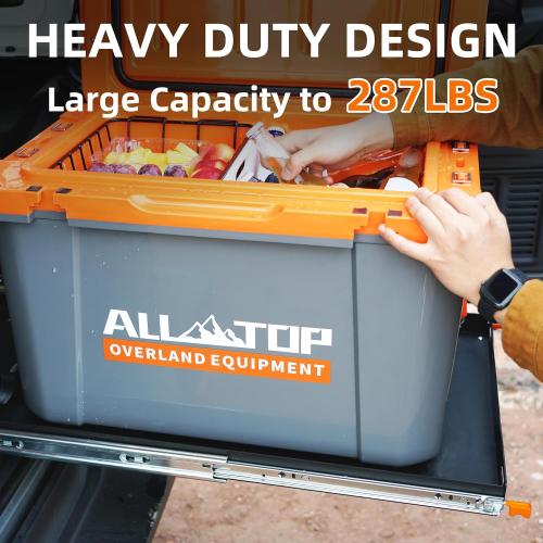 ALL-TOP Fridge Slide (Inner 29.3 x 18.7in) Vehicle Refrigerator Freezer Slider with 4 Buckle Straps, Universal Fit, Max 287 LBS, 3rd Gen