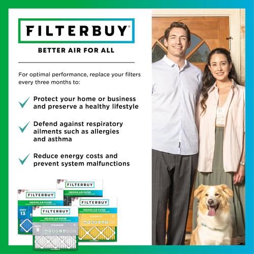 Filterbuy 20x25x5 Air Filter MERV 8 Dust Defense (2-Pack), Pleated HVAC AC Furnace Air Filters for Honeywell FC100A1037, Lennox X6673, Carrier, & More (Actual Size: 19.88 x 24.75 x 4.38 Inches).   (. See the pictures is new but one have little cut )
