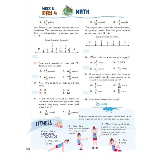Kids Summer Academy by ArgoPrep - Grades 5-6: 8 Weeks of Math, Reading, Science, Logic, Fitness and Yoga | Online Access Included | Prevent Summer Learning Loss