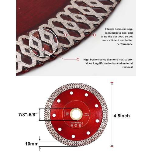 Casaverde 4.5Inch Super Thin Diamond Tile Blade for Cutting Porcelain Tiles Marbles