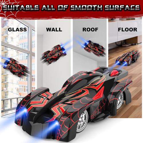Wall Climbing Remote Control Car with Headlight | 360° Rotating RC Stunt Car, Rechargeable RC Cars Toys for 3 4 5 6 7 8-12 Year Old Boys Girls Kids