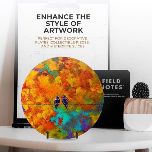 TR-LIFE Plate Stands for Display - 4.5 Inch Plate Holder Display Stand   Metal Frame Holder Stand for Picture, Decorative Plate, Book, Photo Easel