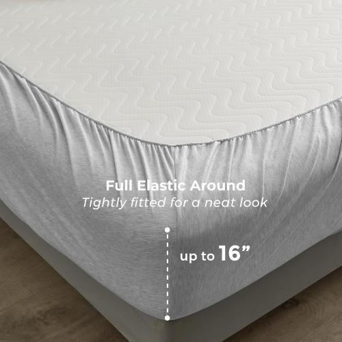 Pure Bedding Bed Sheets - King Sheet Set [6-Piece, Heather Light Grey] - Hotel Luxury 1800 Brushed Microfiber - Soft and Breathable - Deep Pocket Fitted Sheet, Flat Sheet, Pillow Cases