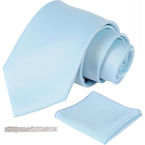 Men's Solid Neckties for Formal Business and Wedding with Gift Box