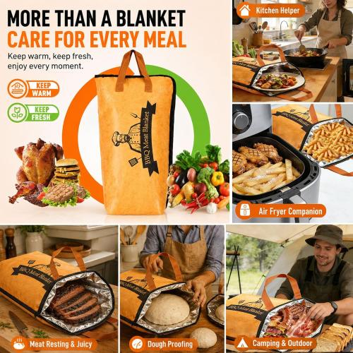 Bolycen 21 in BBQ Blanket for Resting Meat, Insulated Meat Resting Bag