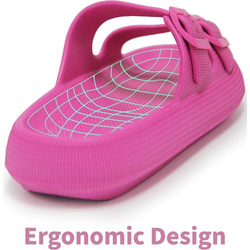 Size 8/9 BenSorts Pillow Sandals for Women Men Thick Sole Adjustable Buckles EVA