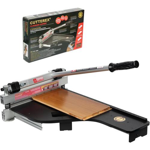 13 Professional Floor Cutter - No Dust, No Noise, No Electricity Multi-Angle Cuts for Laminate, Vinyl, Wood & More, Pro. ALU Long Leverage Handle, Longlife HSS Blade, Safe & Easy to Use!
