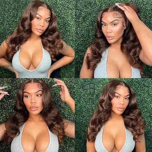Mayou Dark Brown V Part Wig Long Body Wavy Upgrade U Part Synthetic Hair for Black Women 24Inch Full Head Clip In Hair Glueless Natural Wavy Women Wigs For Daily Use
