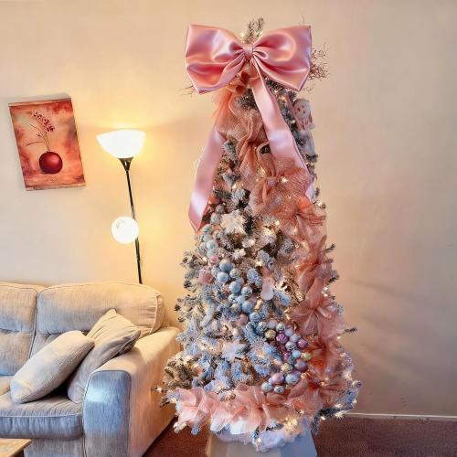 Large Pink Bow for Coquette Room Decor, 40x24 In Satin Ribbon Tie Coquette Birthday Decorations, Giant Pastel Pink Hanging Wall Decor for Ballerina Girl Just Want to Be One (Internal Stability Layer)