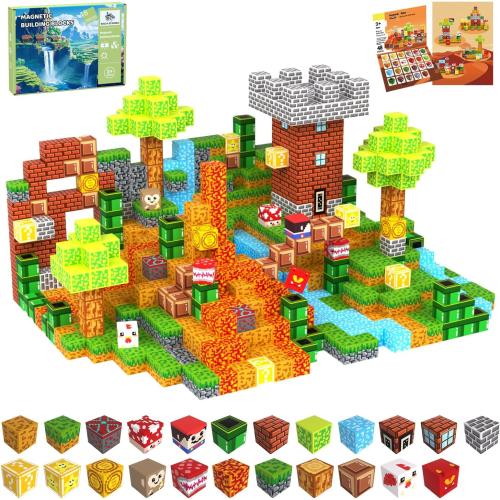 Magnetic Blocks Building Toys for Kids, 48 PCS Magnetic Blocks for Kids Ages 4-8, Magnet Cubes, STEM Sensory Toys for Boys & Girls, Christmas Birthday Gifts for Kid Ages 3