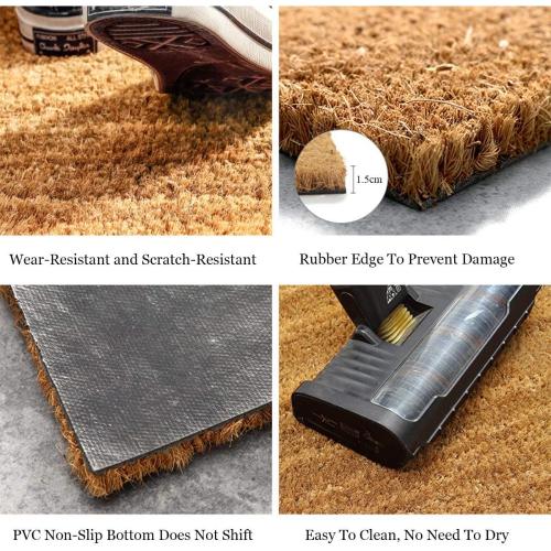 Funny Coir Doormat - Smell Children Hocos Pocos Halloween Welcome Mat for Front Porch & Entrance - 23.6 x 15.7 inch PVC Non Slip Outdoor Coir Doormat