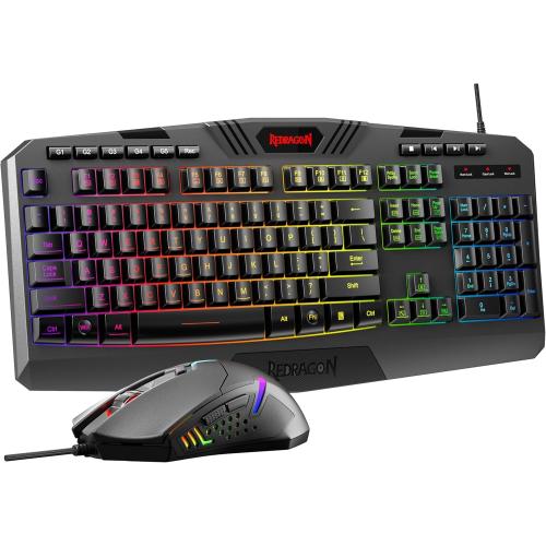 Redragon S101-3 PRO Gaming Keyboard and Mouse, RGB Backlit Programmable Keyboard Mouse with Software, Independent Macro Record Keys, Value Combo Set, New Update Version