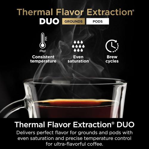 Ninja | Drip Coffee Maker | DualBrew Pro Hot & Iced Coffee Machine | Use with K-Cup Coffee Pods | 3 Brew Styles (Classic, Rich, & Iced) | 60oz Removable Reservoir & Dishwasher Safe | Black | CFP101