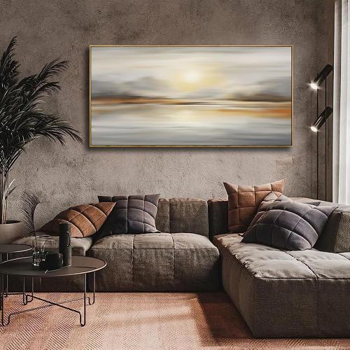 Framed Wall Art Abstract Seascape Canvas Printing Wall Decor Artwork for Living Room Bedroom Dining Room Home Office Decor 30x60inch