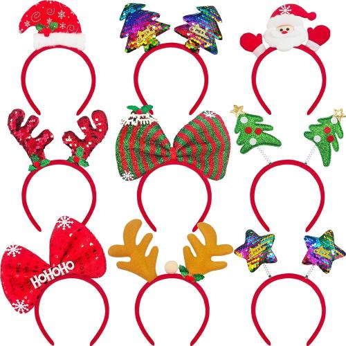 Christmas Headbands and Costume Headwear,Christmas Headwear Holiday Headbands Accessories for Xmas Party Decorations Favors