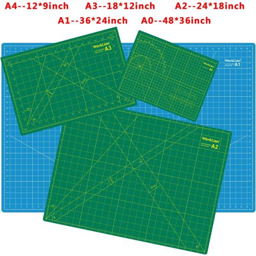 WORKLION 24 x 36 Large Self Healing PVC Cutting Mat, Double Sided, Gridded Rotary Cutting Board for Craft, Fabric, Quilting, Sewing, Scrapbooking - Art Project…