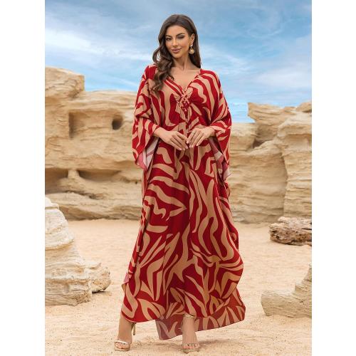 Women’s Kaftan Beach Cover Up Dress Plus Size Summer Swimsuit Loungewear Maxi Dress