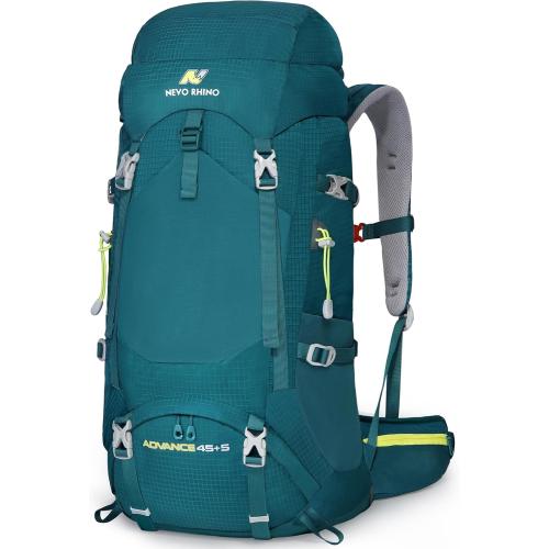 N NEVO RHINO Internal Frame Hiking Backpack 50/60/65/70/80L, Mountain Climbing Camping Backpack Daypack Waterproof Rain Cover
