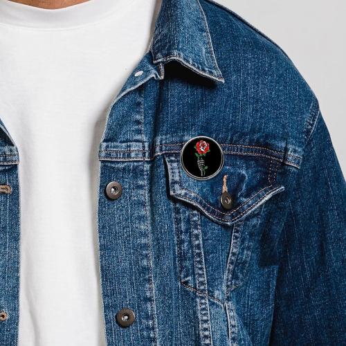 EUGENEHW Round Badge Brooch Pins for Men Womens Button Badges Brooch Badge for Hats Jackets Shirts Tie